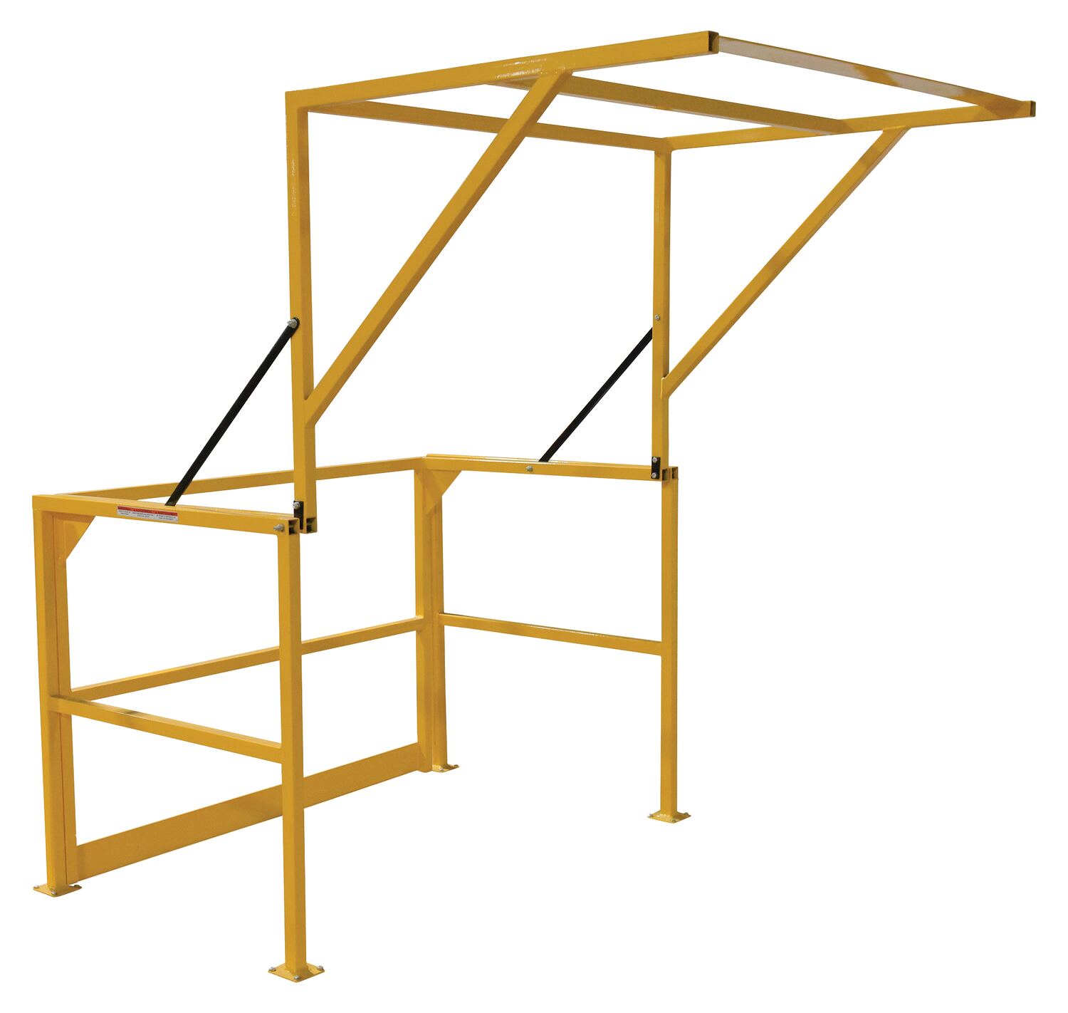 Vestil Steel Mezzanine Safety Gate - 79-5/16 In. x 68-1/2 In. x 80-1/16 In. - Yellow