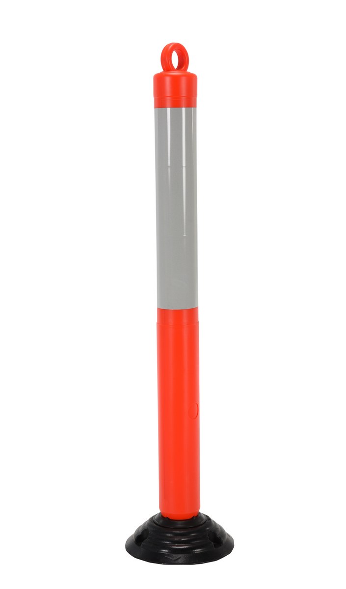 Vestil Plastic Bollard - 10-1/4 In. x 10-1/4 In. x 46-1/2 In. Height Fluorescent - Orange