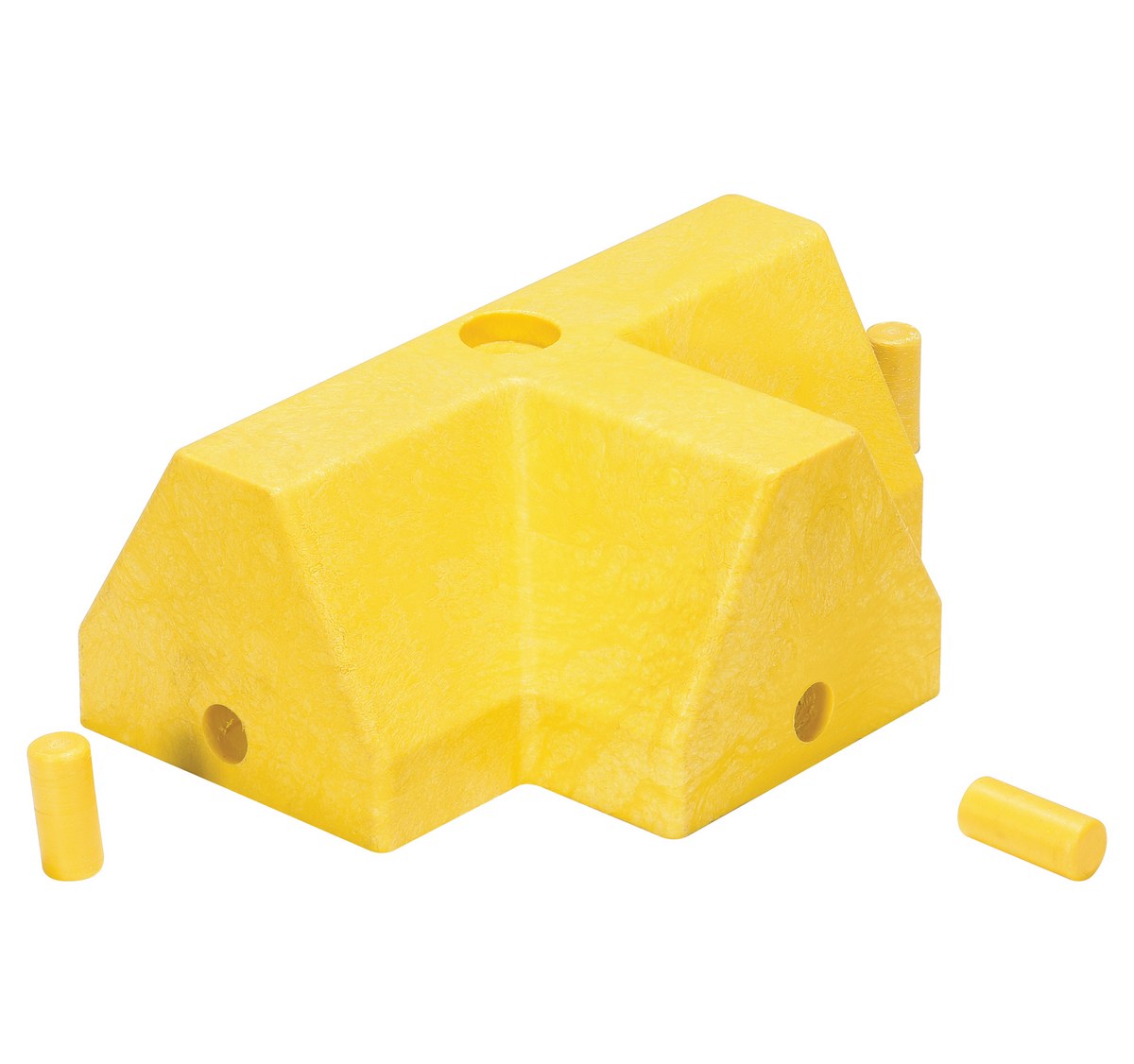 Vestil 100% Recycled Plastic T Section Modular Guard Curb - 12 In. x 6 In. x 5 In. - Yellow