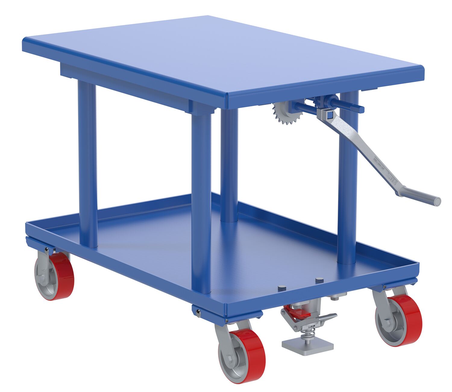 Vestil Steel High Profile Post Table - 24 In. x 36 In. 2000 lb - Blue