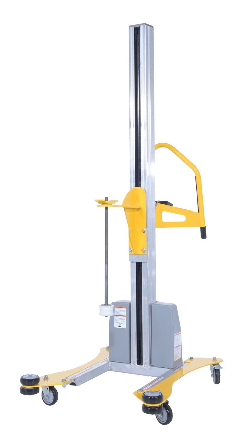 Vestil Aluminum Quick Lift DC Powered Pallet Stretch Wrap Machine - 88 In. Maximum Wrap Length - Yellow