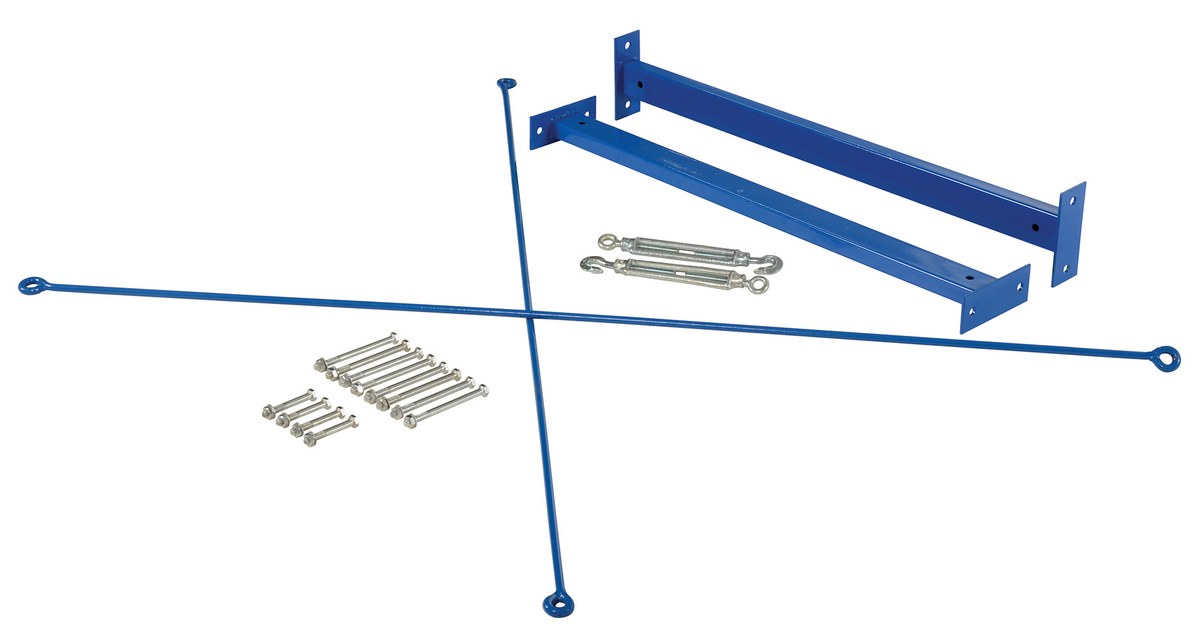 Vestil Steel Medium Duty Cantilever Brace Set - 36 In. x 35 In. x 6 In. - Blue