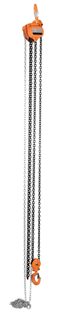 Vestil Professional Hand Chain Hoist - 15 Ft. Lift Height 6,000 lb - Orange