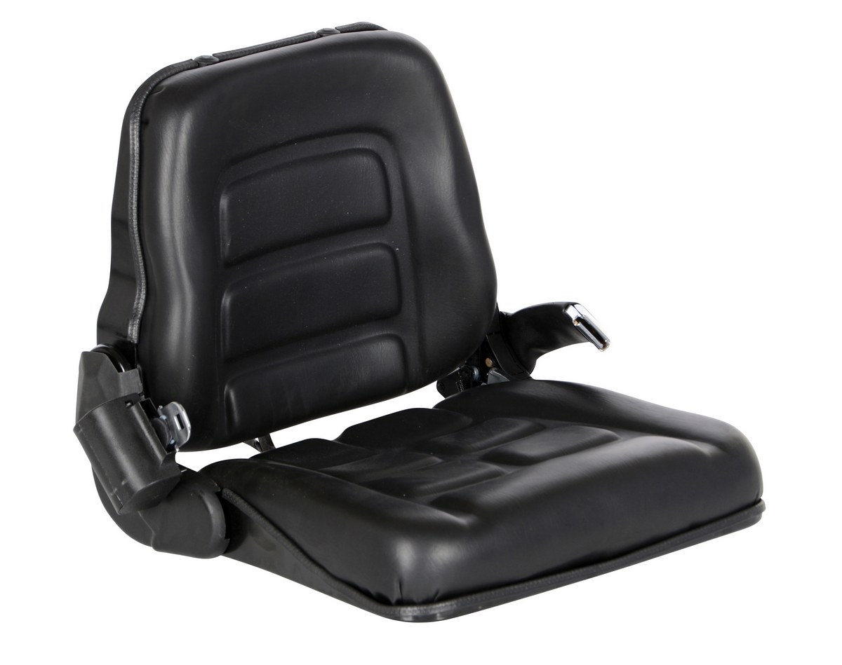 Vestil Vinyl Fork Truck Seat with Seat Belt - 19-1/4 In. x 22 In. x 17-15/16 In. 300 lb - Black