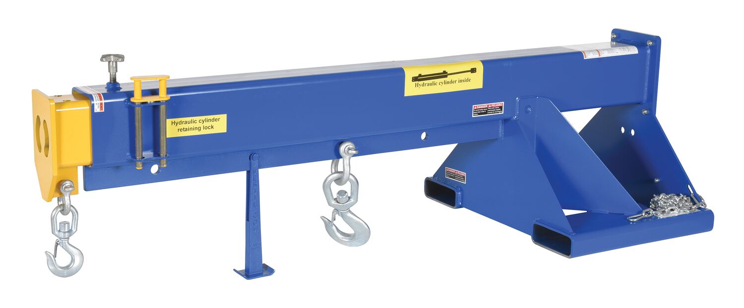 Vestil Steel Hydraulic Telescoping Boom - 24 In. Fork Pocket Center 8,000 lb