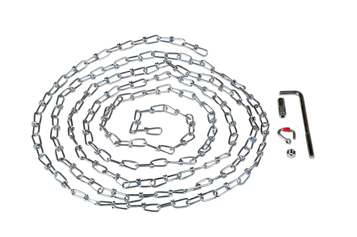 Vestil Carbon Steel Chain and Hanger with Reflector - 15 Ft. Length - Gray