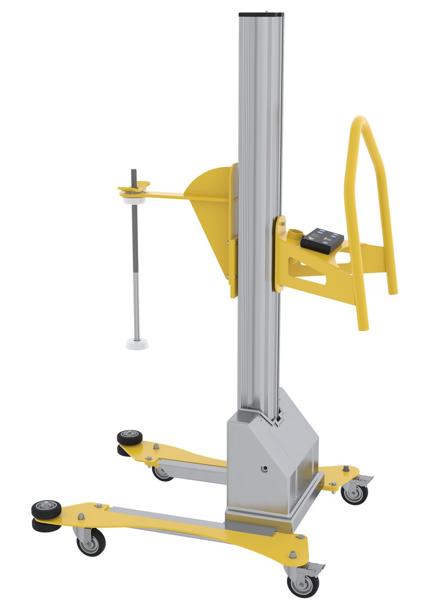 Vestil Aluminum Quick Lift DC Powered Pallet Stretch Wrap Machine - 72 In. Maximum Wrap Length - Yellow