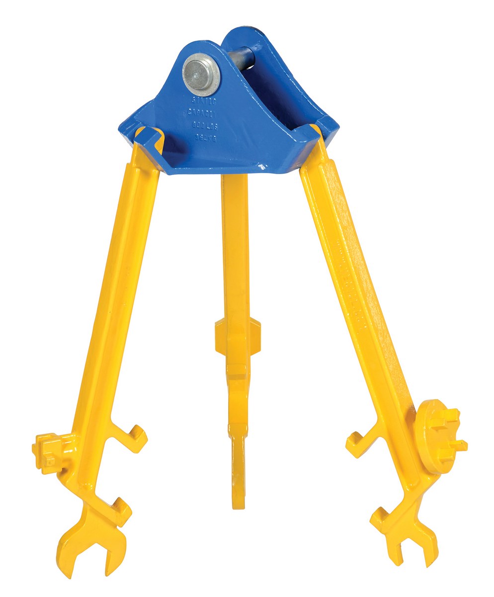 Vestil Steel Multi-Purpose Overhead Drum Lifter - 14-3/4 In. x 14-3/4 In. x 19 In. 800 lb - Blue and Yellow