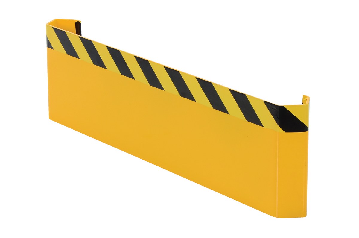 Vestil Steel Pallet Rack End Guard - 4-7/8 In. x 48-3/4 In. x 12-1/2 In. Yellow For Use with 42 In. Frames
