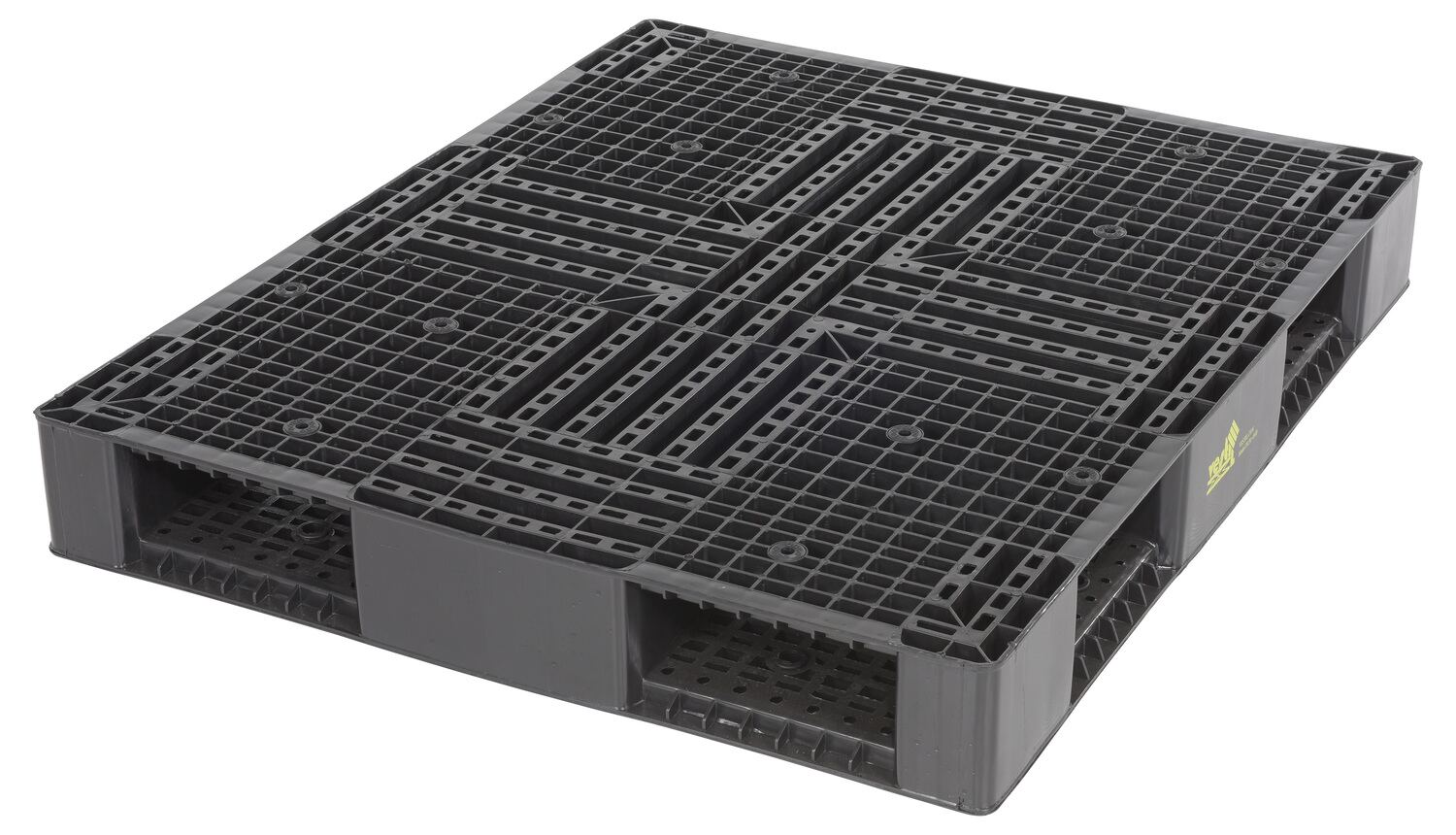 Vestil High Density Polyethylene Solid Top Rackable Pallet/Skid - 39-1/8 In. x 46-7/8 In. x 6 In. 8,800 lb Floor - Black