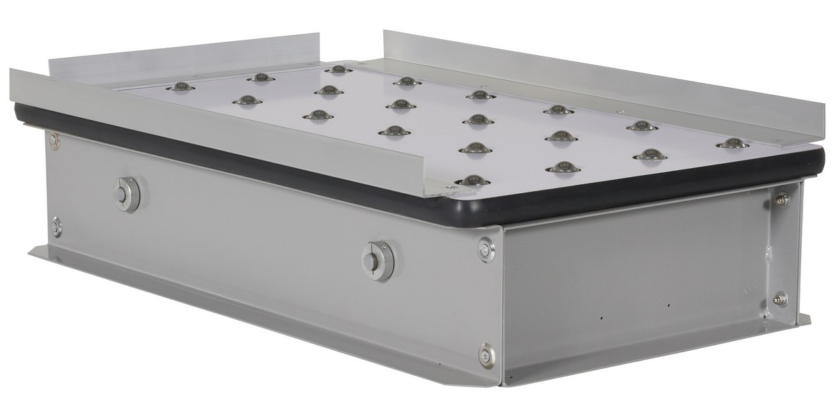 Vestil Steel Pop-Up Ball Transfer Platform - 32 In. x 19 In. x 8-1/2 In. 500 lb - Gray