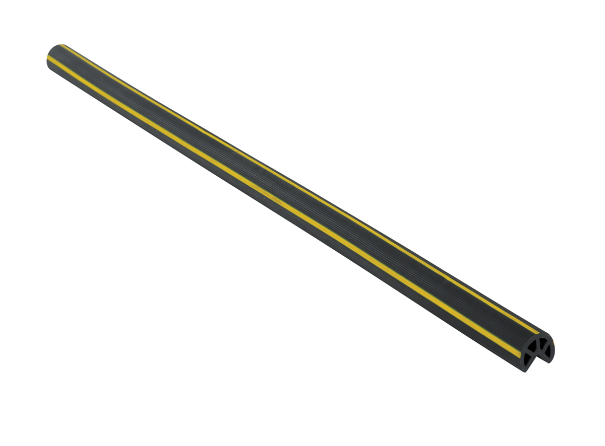 Vestil Rubber PVC Edge Guard - 3/4 In. x 3/4 In. Slot Black / - Yellow