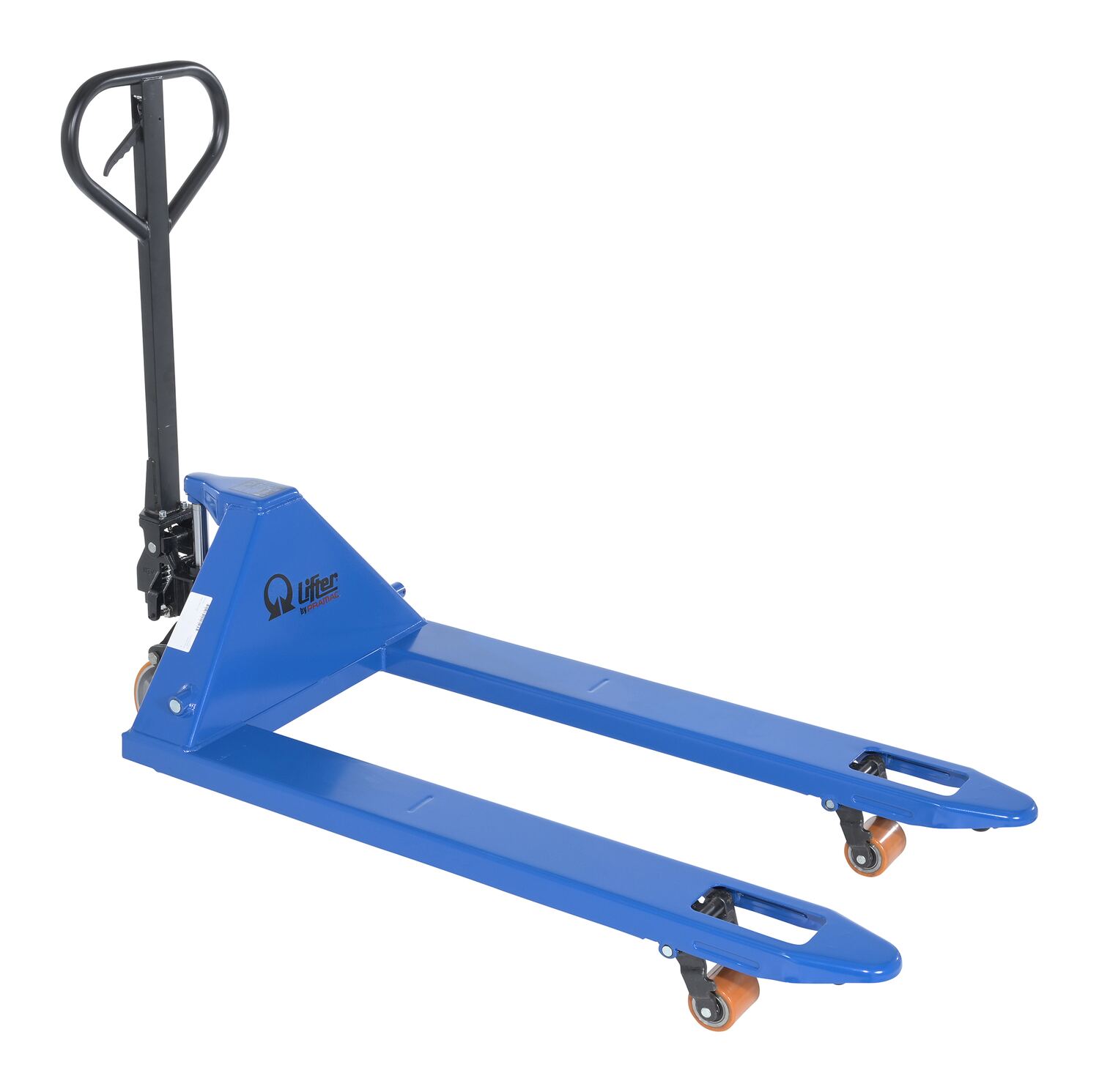 Vestil Steel Pramac Mini Hand Pallet Truck with Polyurethane Wheel - 72 In. x 28-11/16 In. x 56 In. 5500 lb - Blue/Black