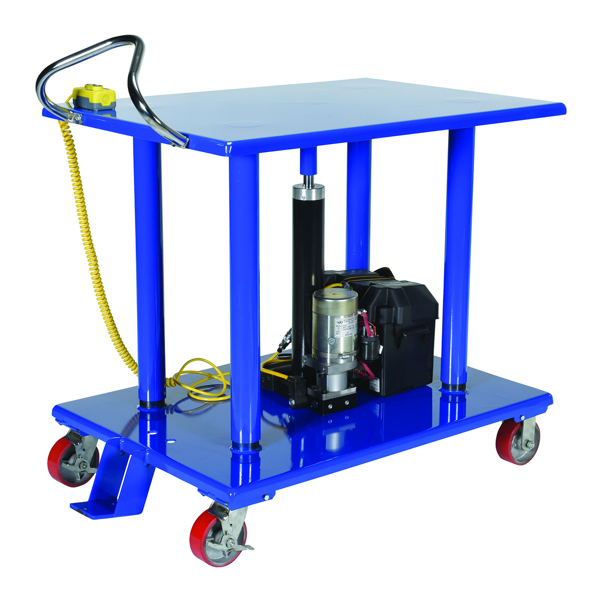 Vestil Steel Linear Actuated Low Profile Post Lift Table - 42 In. x 24 In. x 34 In. 1000 lb - Blue