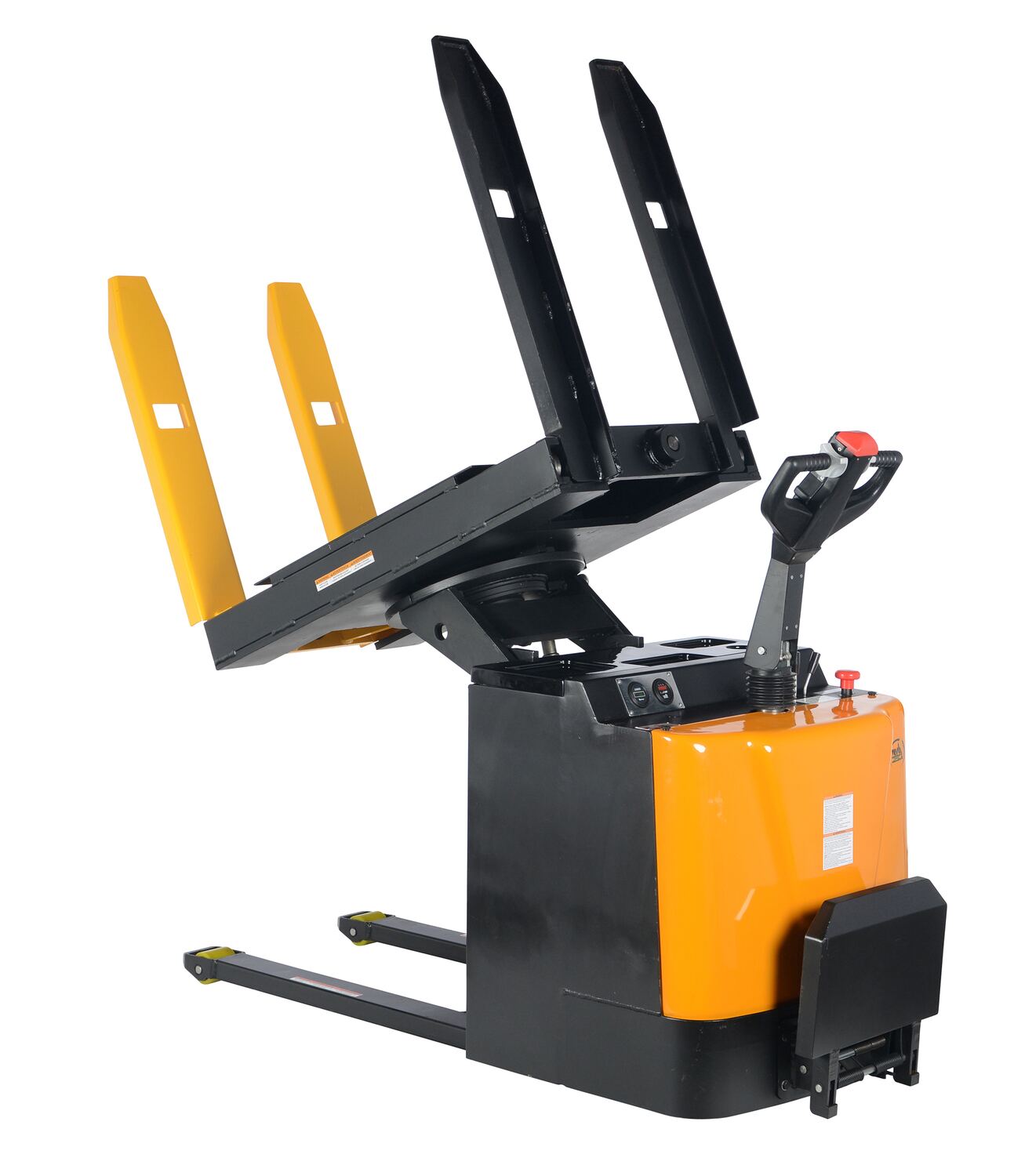 Vestil Steel Portable Pallet Inverter Low Profile - 32 In. to 54 In. Fork Opening 3000 lb - Yellow/Black