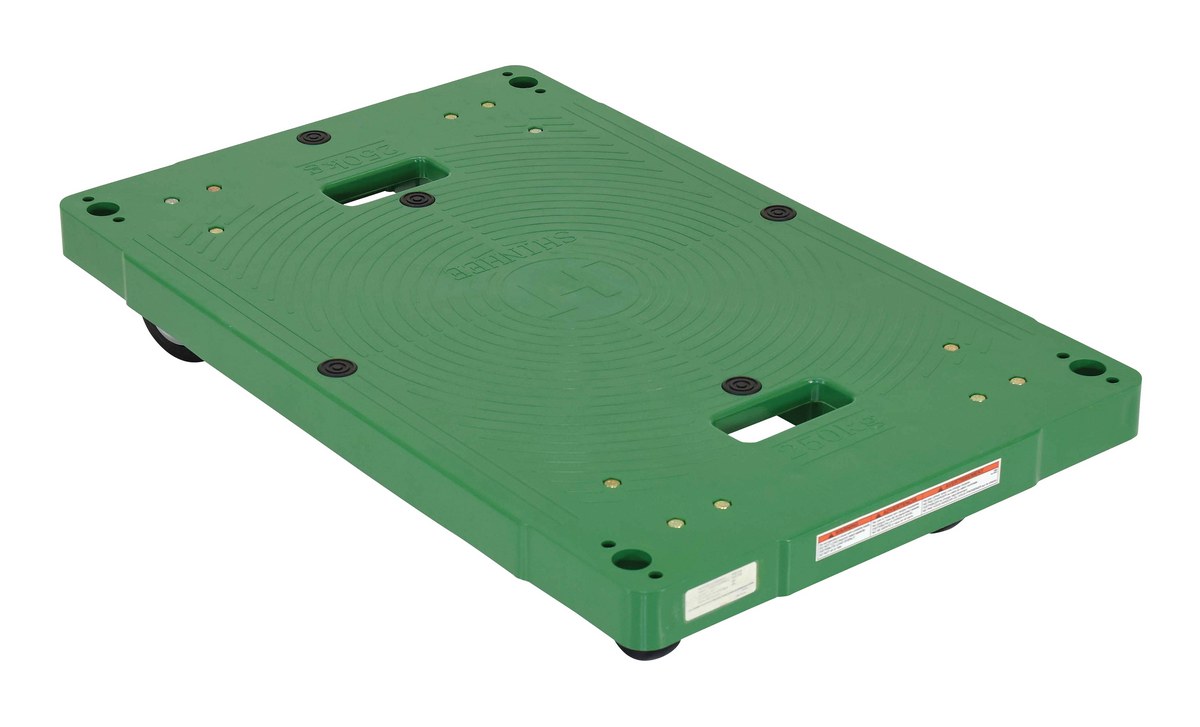 Vestil Polyethylene Dolly - 33-1/2 In. x 21 In. x 6-5/16 In. 500 lb - Green