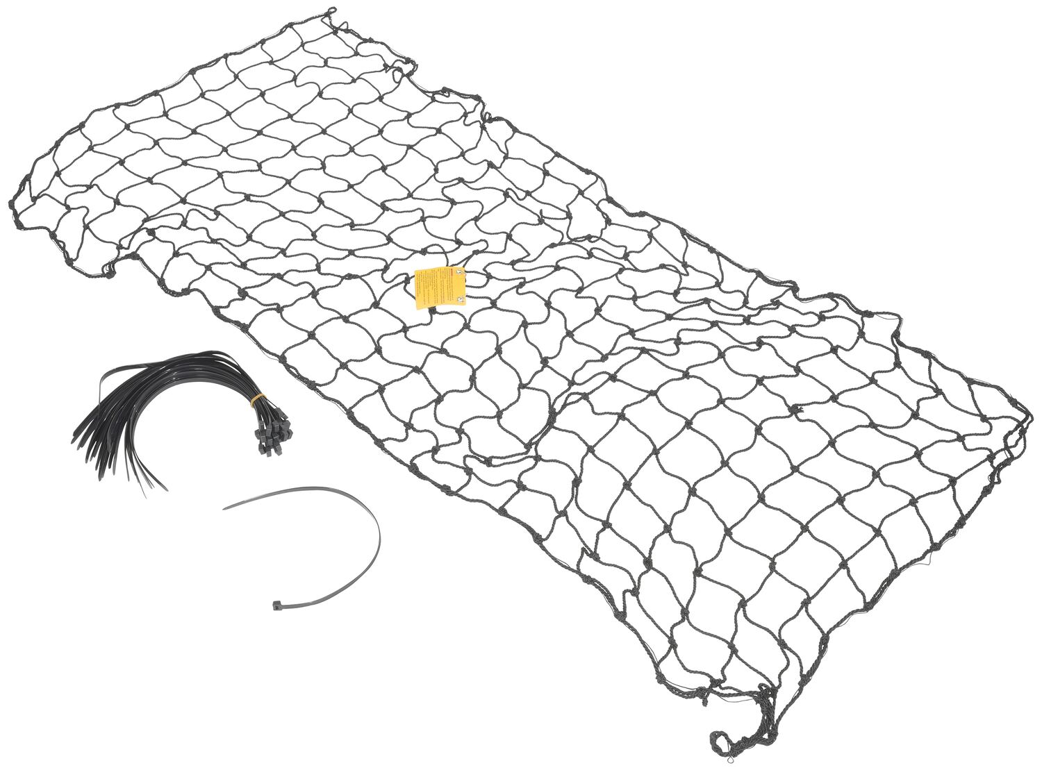 Vestil Nylon Pallet Rack Netting - 1 Net 123 In. x 3/16 In. x 48 In. 2500 lb Holding - Black