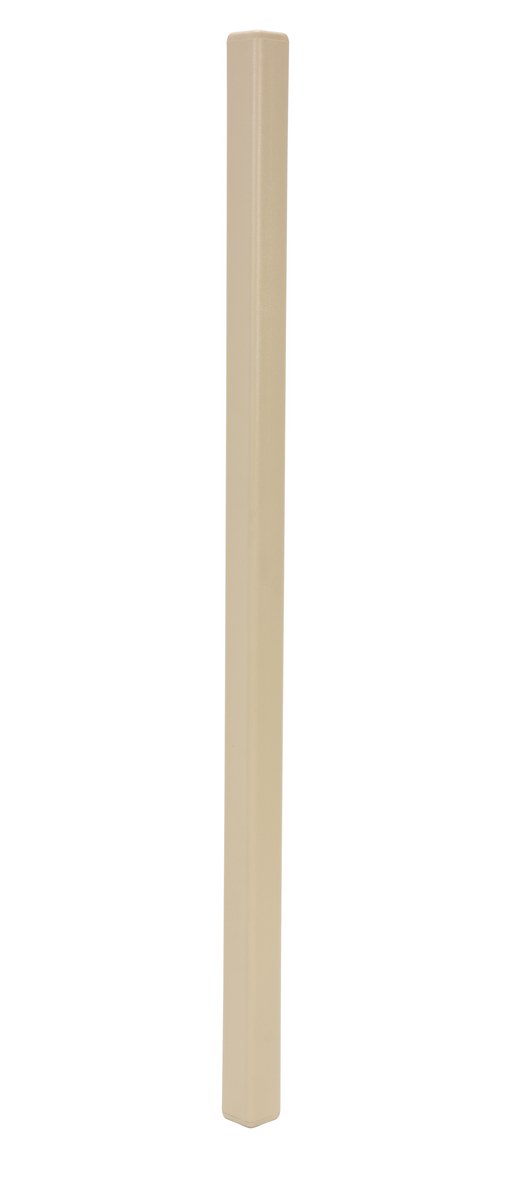 Vestil PVC Plastic Corner Protector with Aluminum Insert - 2 In. x 2 In. x 48 In. 90 Degree - Beige