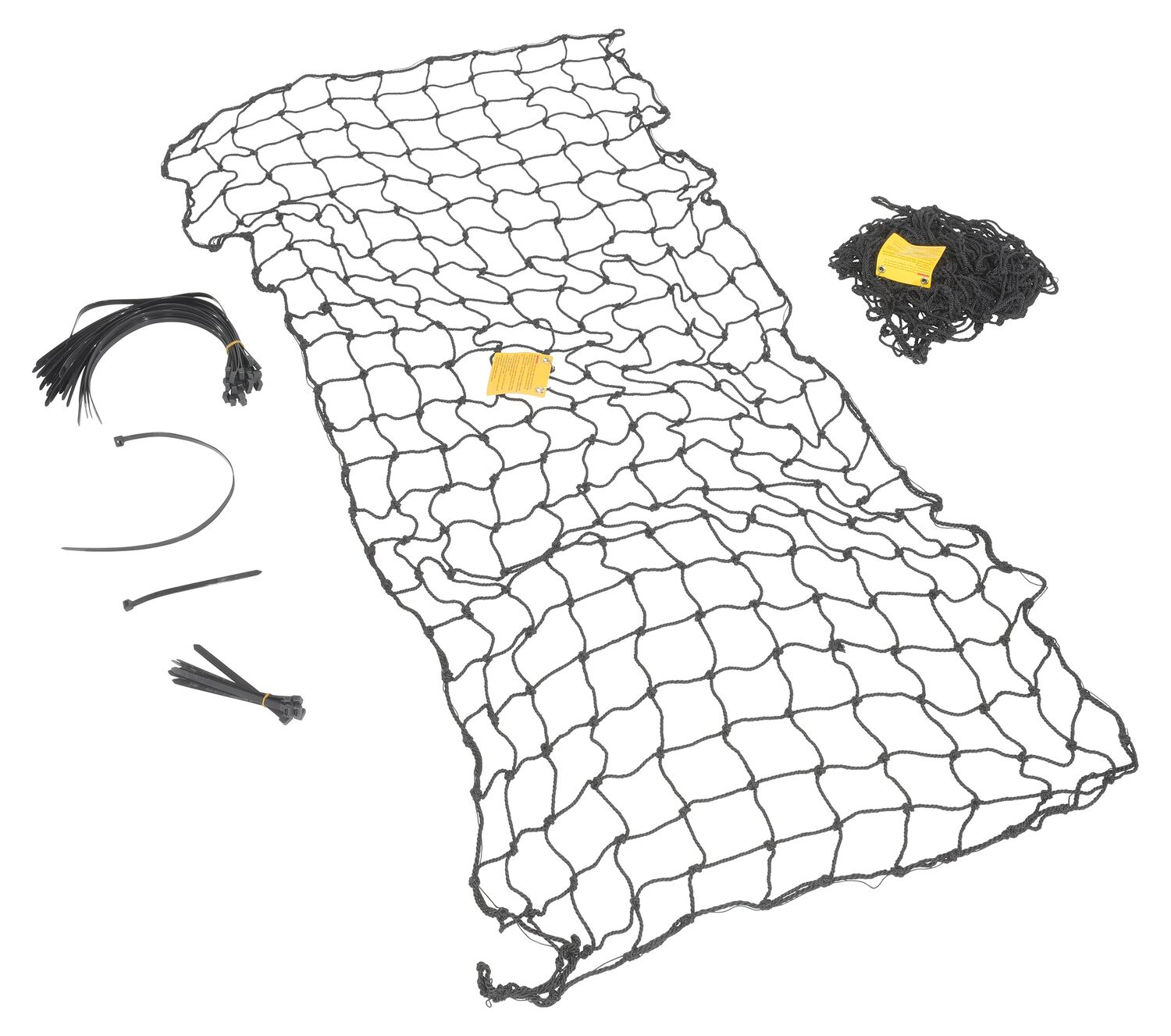 Vestil Nylon Pallet Rack Netting - 2 Nets 123 In. x 3/16 In. x 96 In. 2500 lb Holding - Black