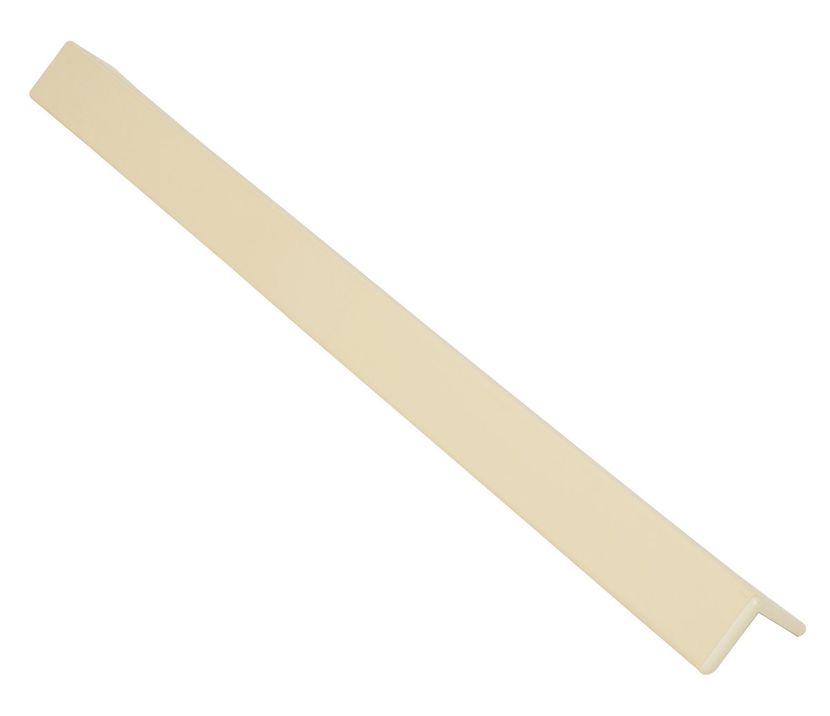 Vestil PVC Plastic Corner Protector with Aluminum Insert - 3 In. x 3 In. x 48 In. 90 Degree - Beige