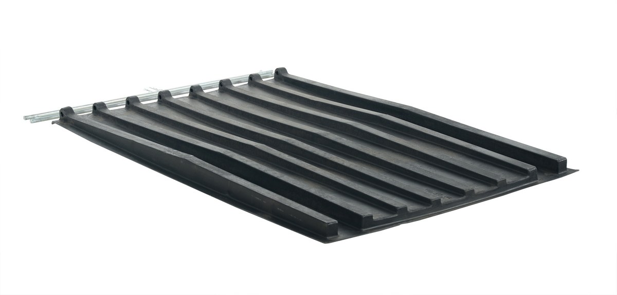 Vestil Polyethylene Heavy Duty D Style Hopper Lid Use with - 1 Cubic Yard Hoppers - Black
