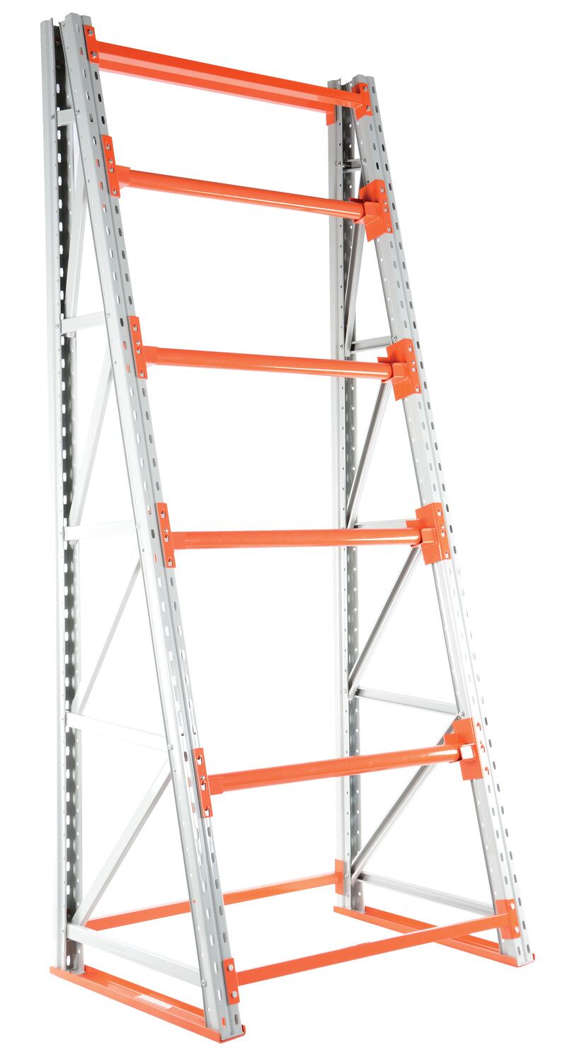 Vestil Steel Reel Rack Starter Kit - 36 In. x 51 In. x 120 In. 6000 lb - White/Orange