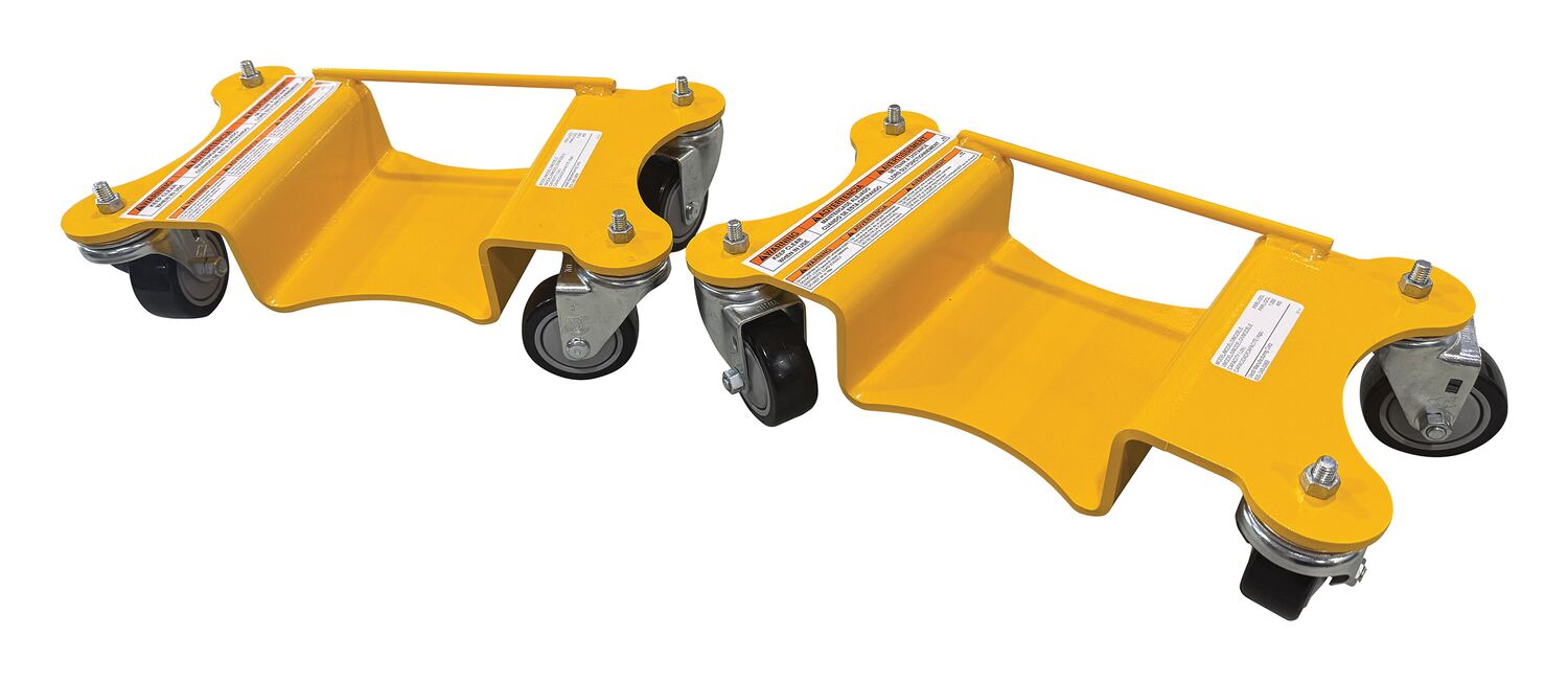Vestil Steel Pallet Rack Lifting Dollies - 2 Quantity 18-1/16 In. x 11-13/16 In. x 5-1/16 In. 1000 lb - Yellow