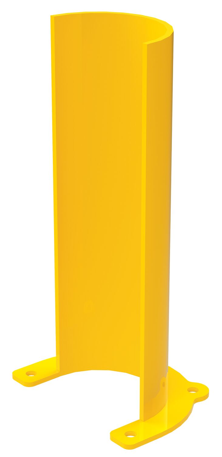 Vestil Steel Rounded Rack Guard - 18 In. x 9.25 In. x 6.5 In. - Yellow