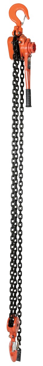 Vestil Steel Professional Lever Hoist - 10 Ft. Lift Height 12,000 lb - Orange