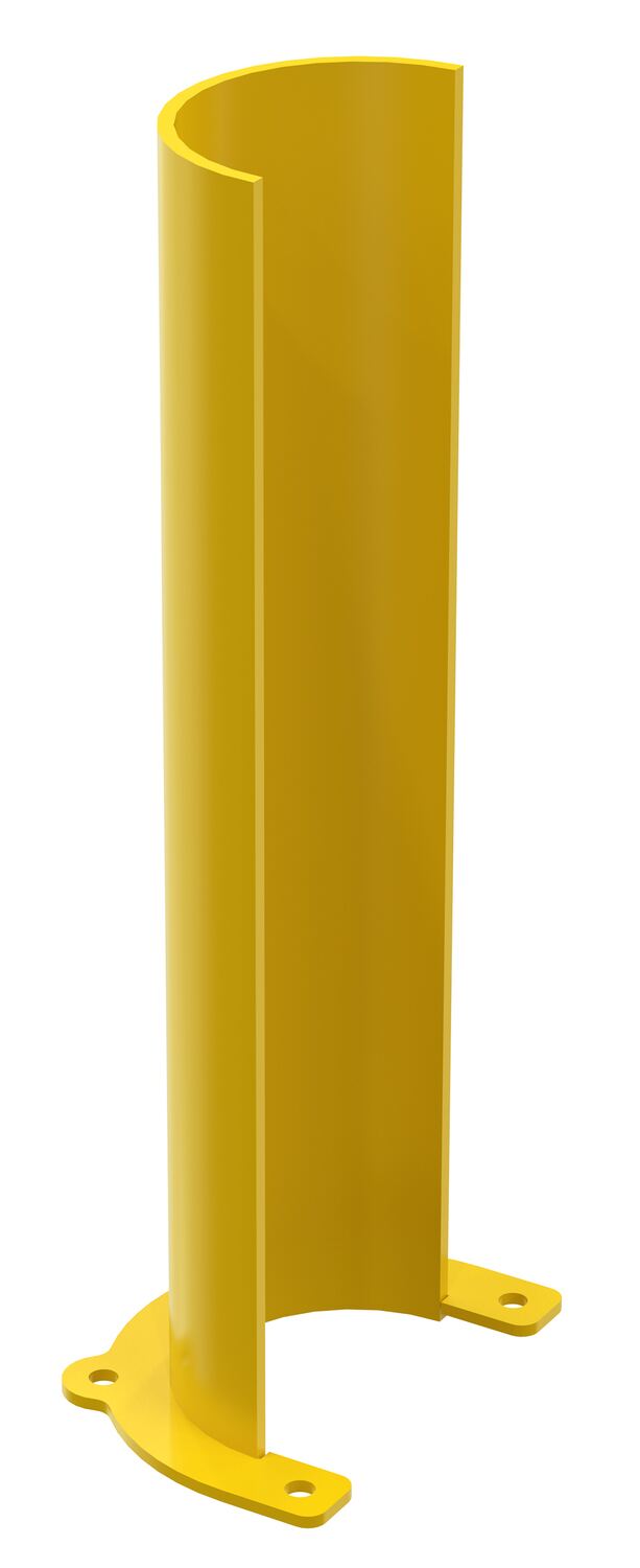 Vestil Steel Rounded Rack Guard - 24 In. x 9.25 In. x 6.5 In. - Yellow