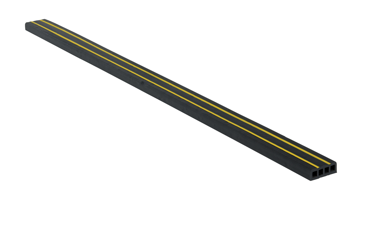 Vestil Rubber PVC Edge Guard - 2-3/8 In. x 3/4 In. Slot Black / - Yellow