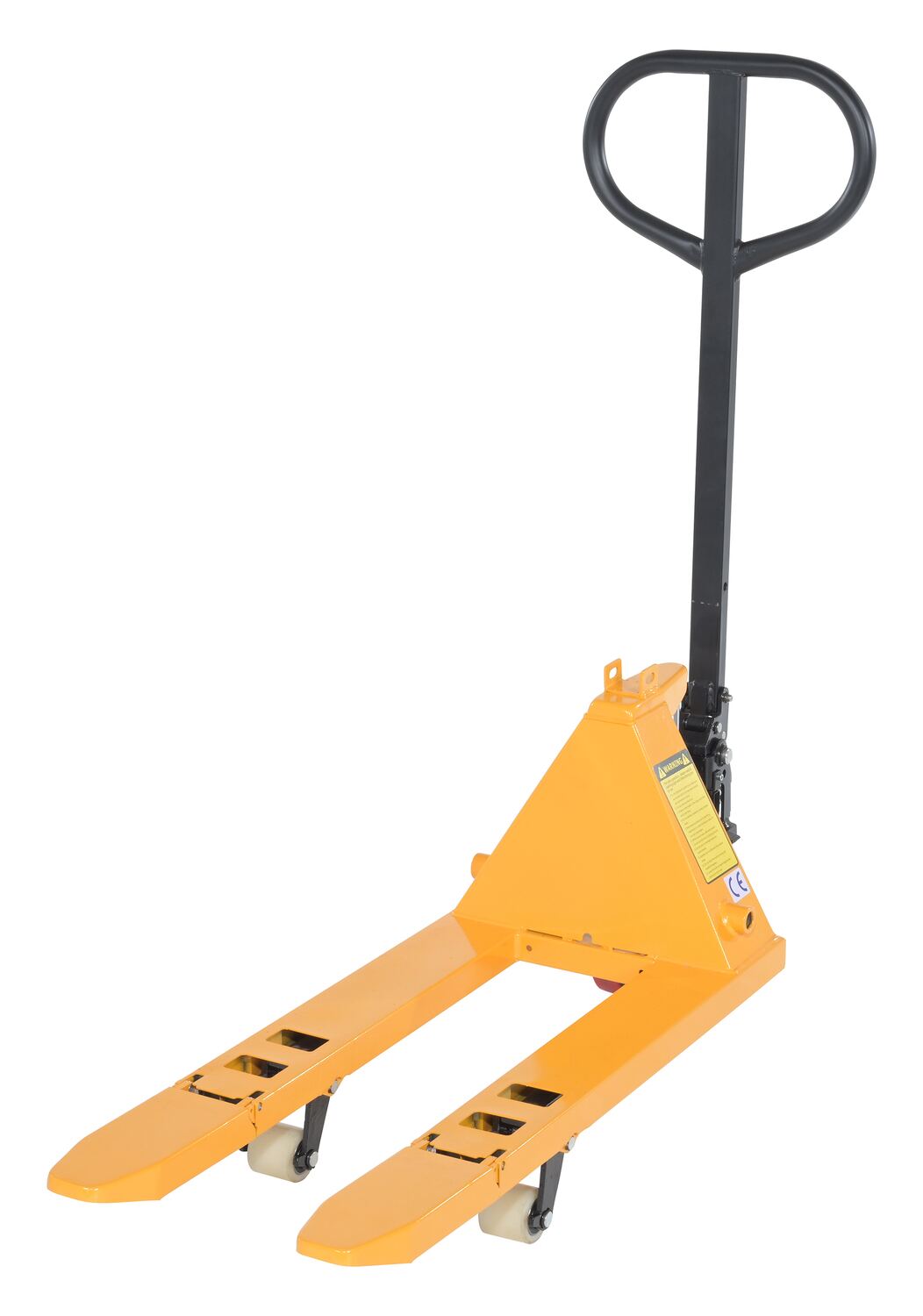 Vestil Steel Mini Hand Pallet Truck Fold Down - 45 In. x 15 In. x 45 In. 1100 lb - Yellow
