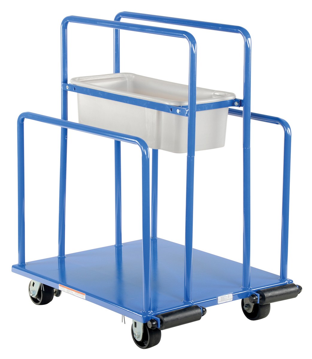 Vestil Steel Panel Cart With Glass Filled Nylon Casters - 32-1/8 In. x 26 In. x 40-3/8 In. 2000 lb - Blue
