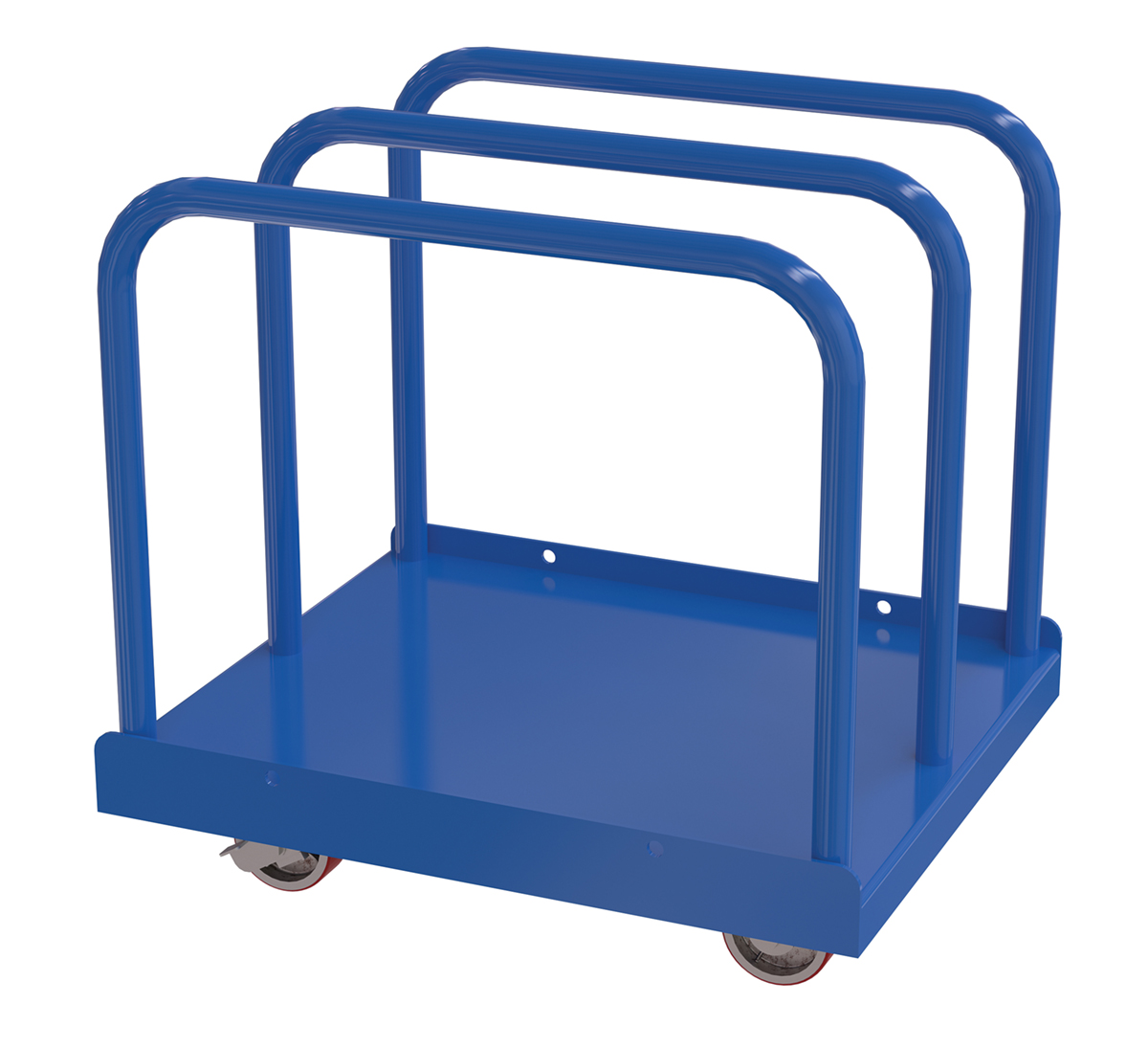 Vestil Steel Heavy Duty Panel Cart With Poly On Steel Casters - 36 In. x 30 In. x 34 In. 4000 lb - Blue