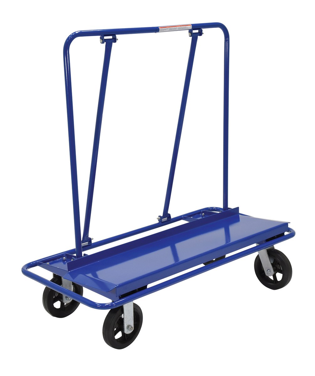 Vestil Steel Drywall/Panel Cart With Rubber Wheels - 48 In. x 23 In. x 48 In. 3000 lb - Blue