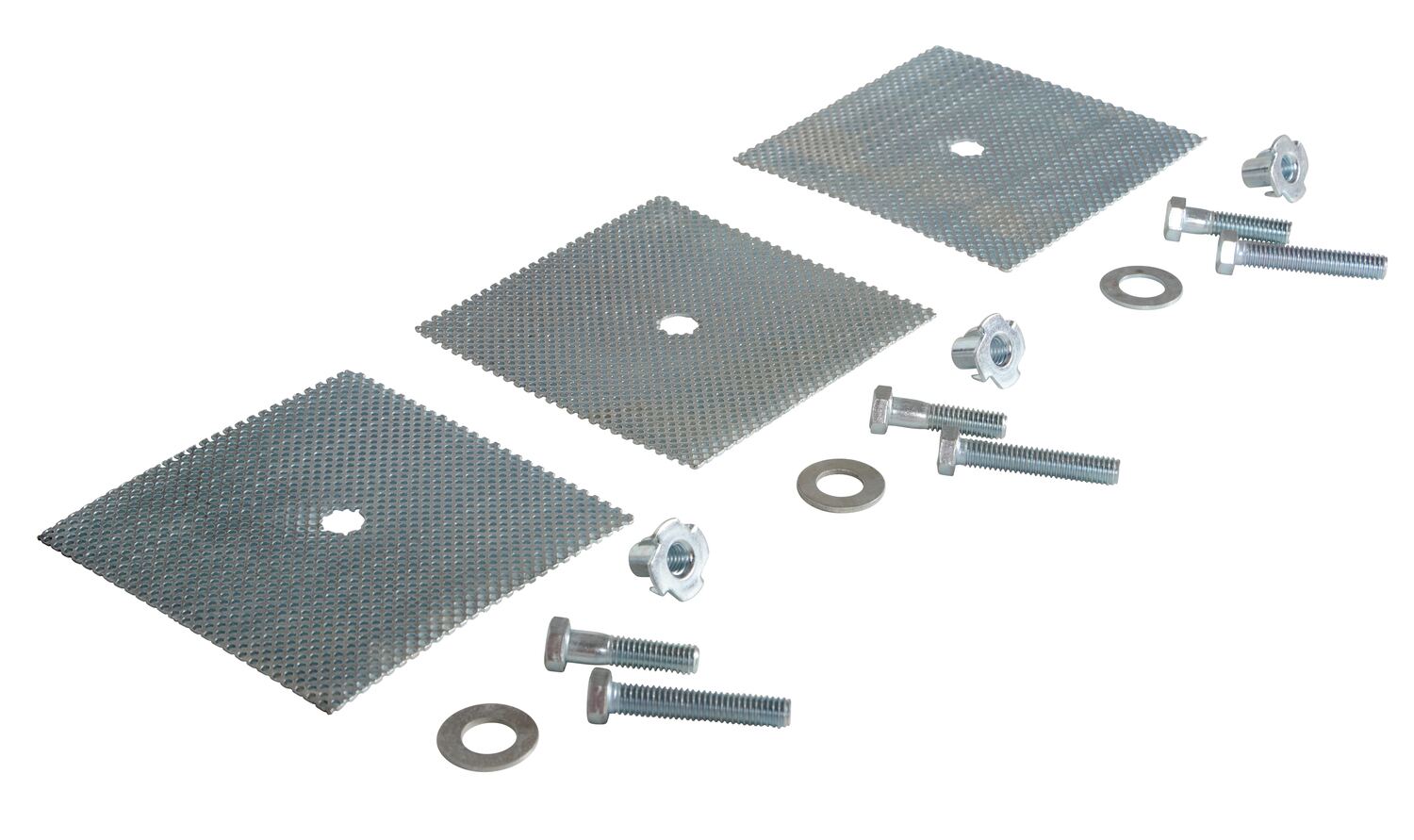 Vestil Plastic Speed Bump with 3 Holes Glue Down Hardware Kit - 9 In. x 5 In. x 4 In. - Silver