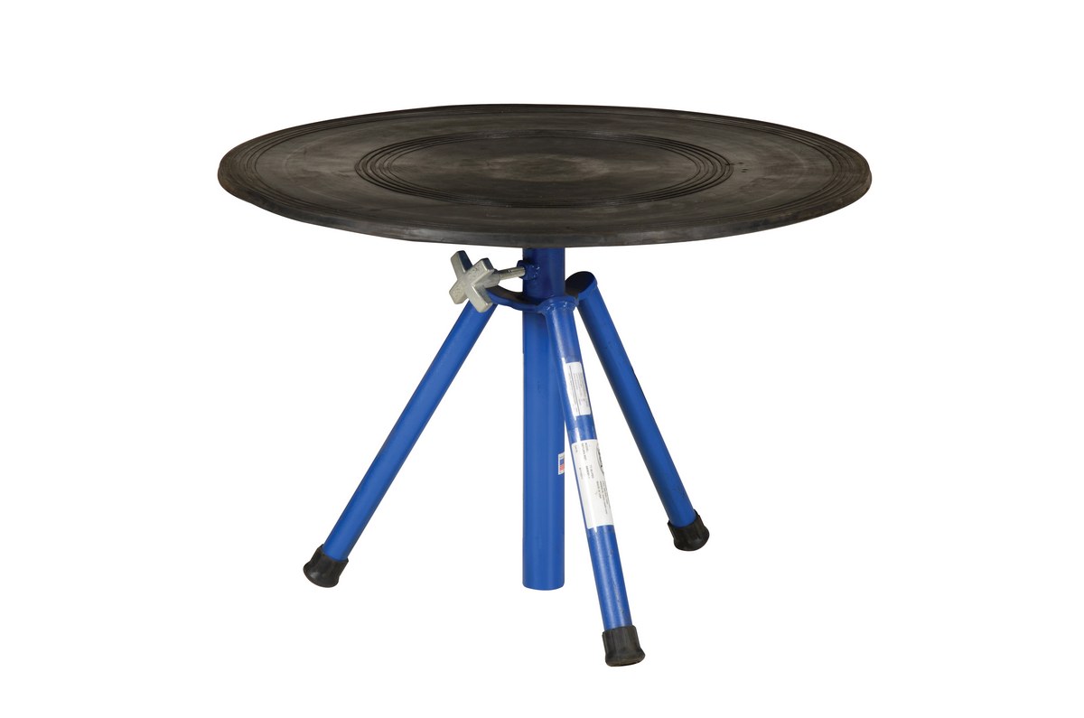 Vestil Steel Turntable - 30 In. Diameter Manual 21-32 In. Height Adjustment 300 lb - Blue