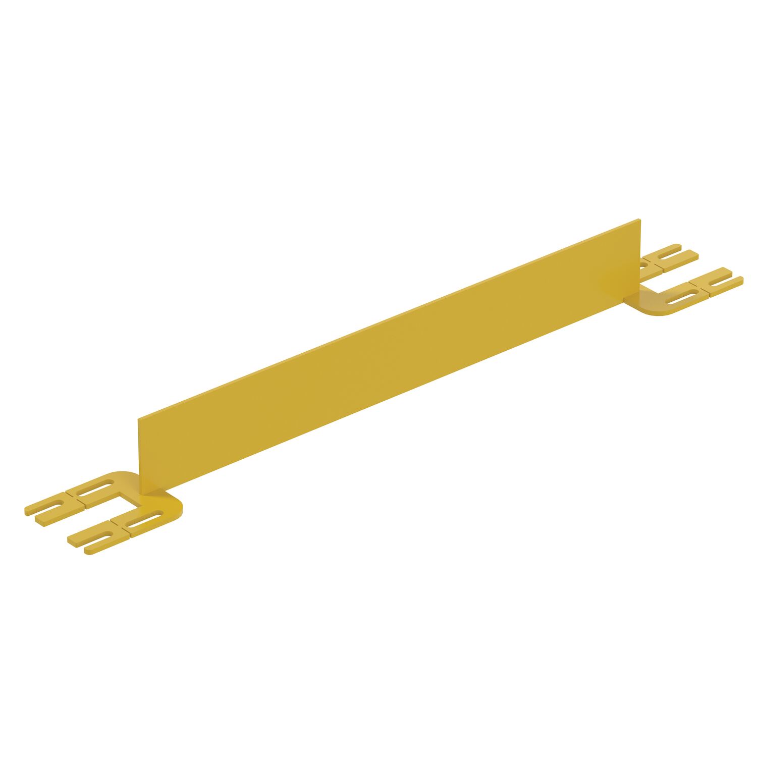 Vestil Steel Toe Board for Pipe Safety Railing - 3 Ft. Length - Yellow