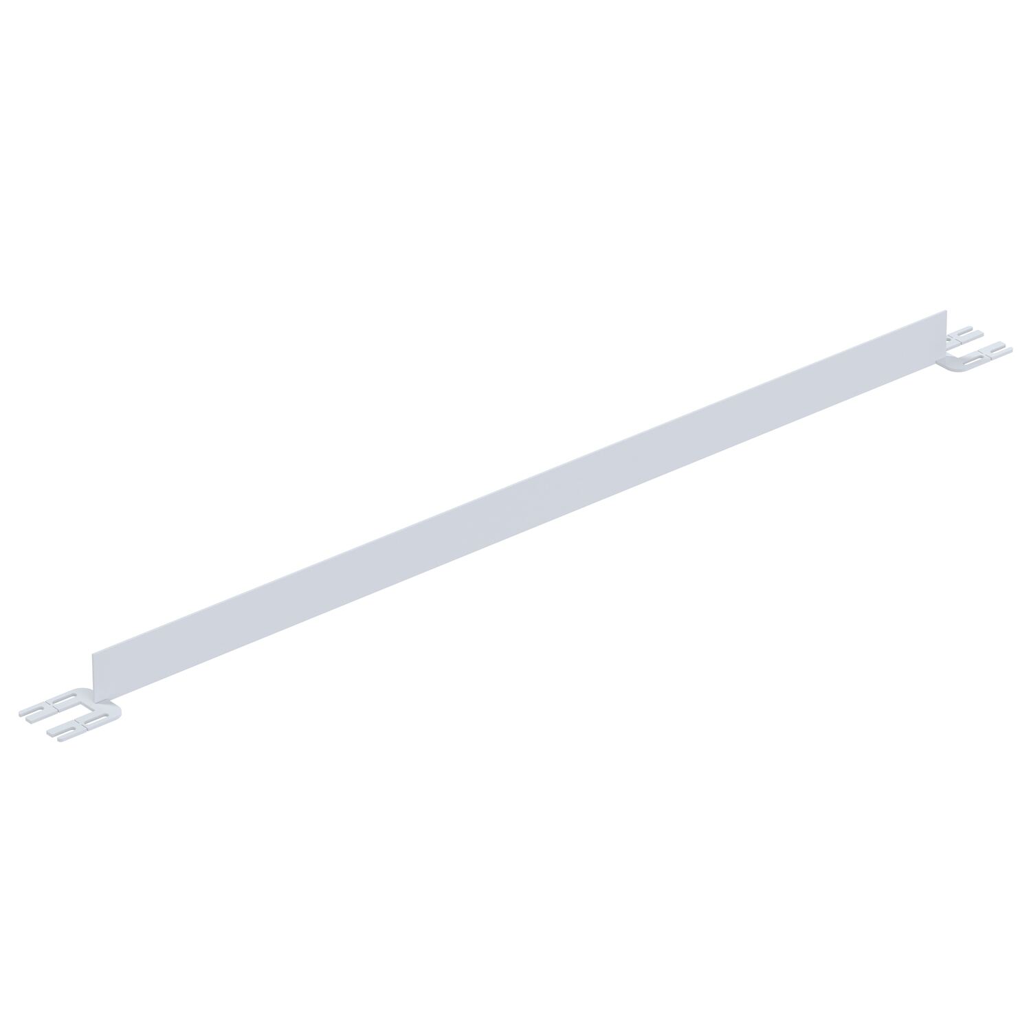 Vestil Steel Toe Board For Pipe Safety Railing - 7 Ft. Length - White