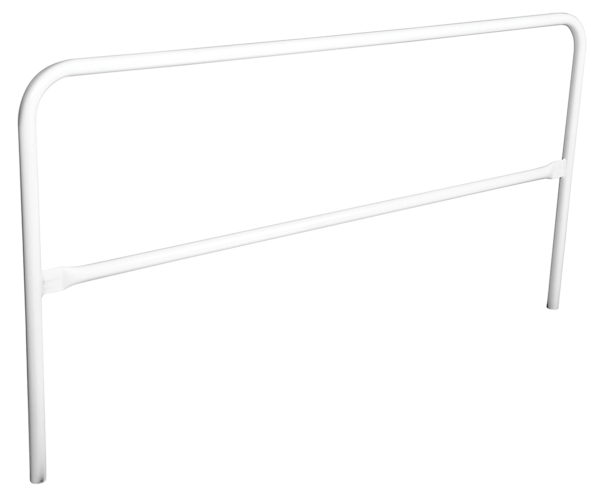 Vestil Steel Safety Railing - 7 Ft. Length - White