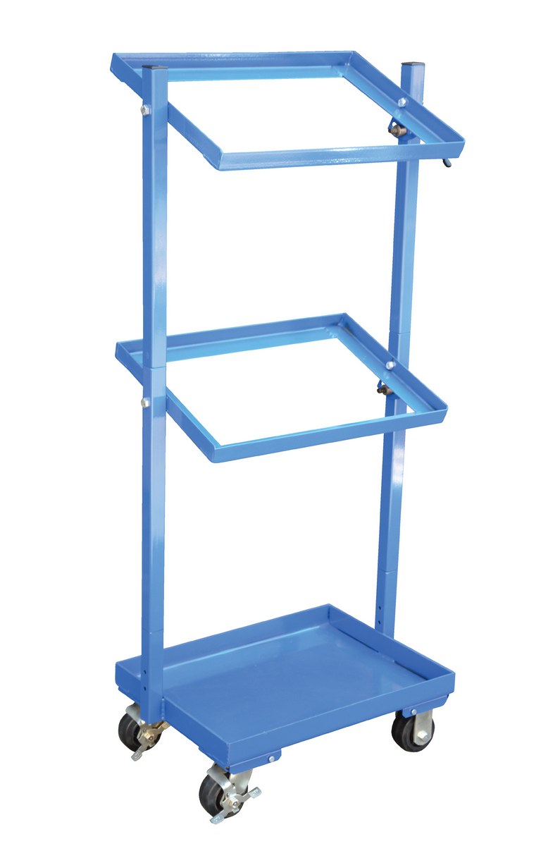 Vestil Steel Multi-Tier Cart with - 3 Shelves 300 lb Static - Blue