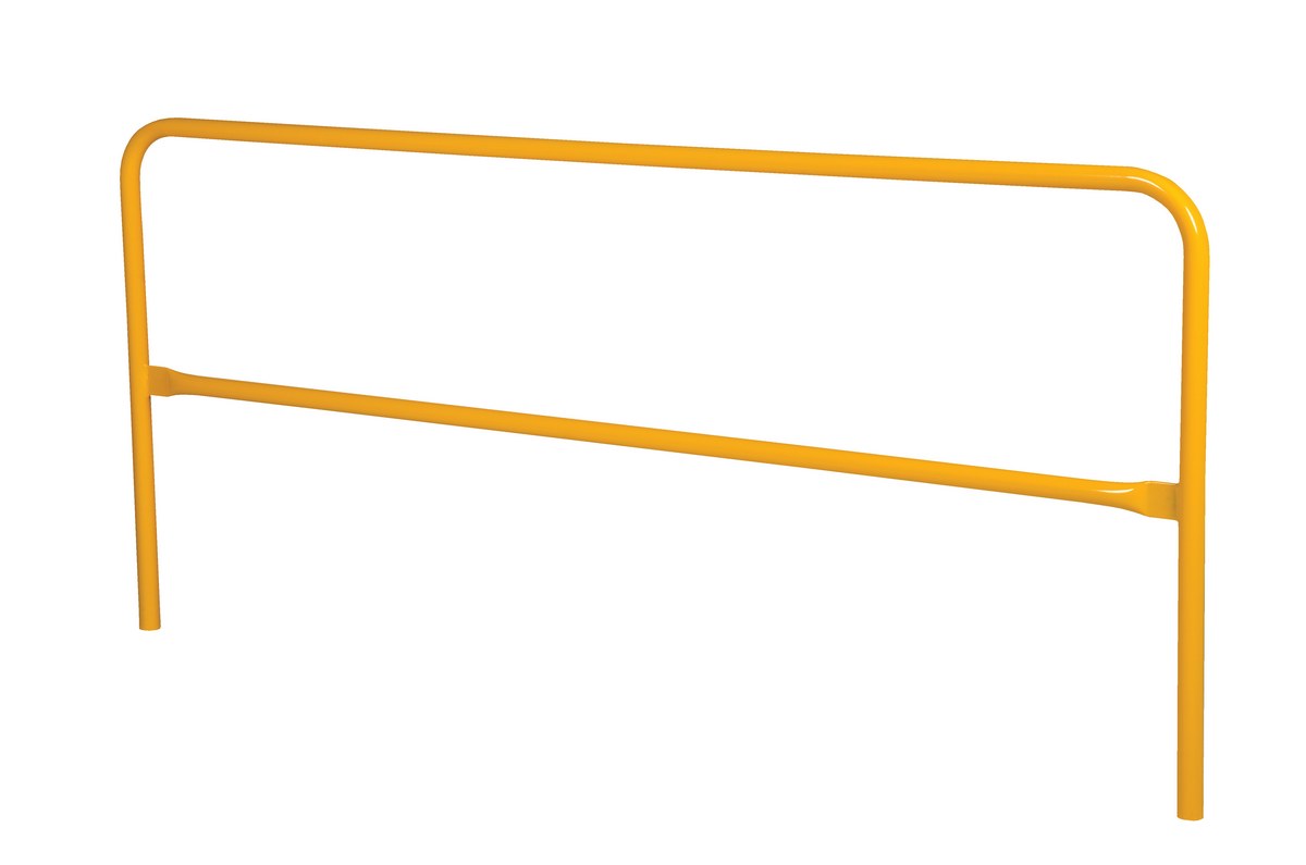 Vestil Steel Safety Railing - 8 Ft. Length - Yellow