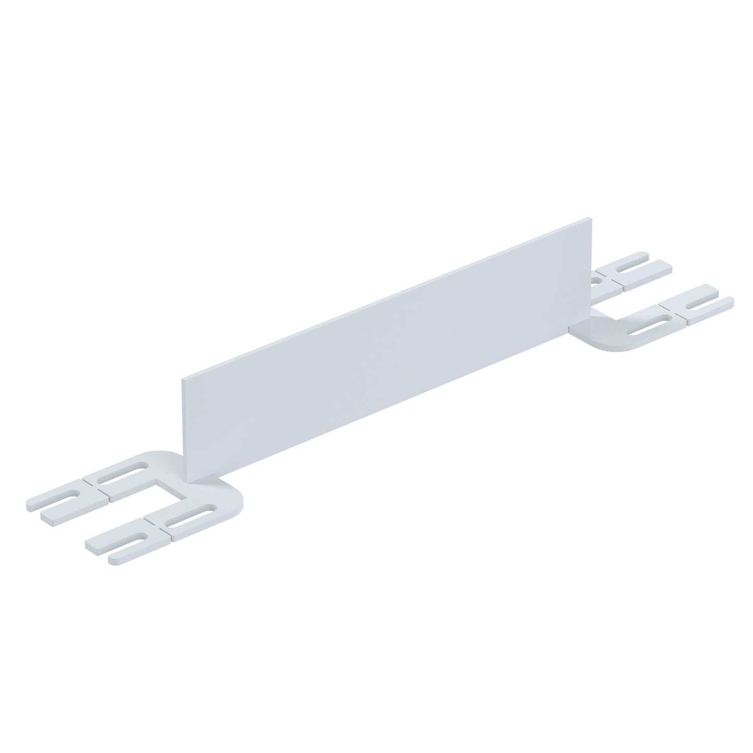 Vestil Steel Toe Board For Pipe Safety Railing - 2 Ft. Length - White