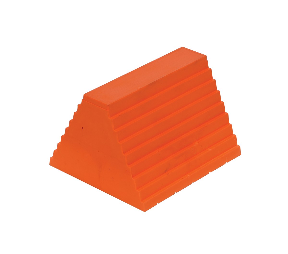 Vestil Urethane Standard Eye Bolt Wheel Chock - 6 In x 9-1/2 In. x 8 In. 20 Ton - Orange