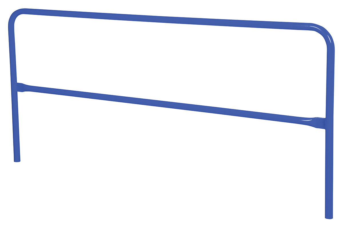 Vestil Steel Safety Railing - 8 Ft. Length - Blue