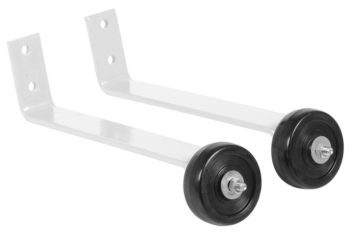 Vestil Steel Pipe Railing Barricade Base With Wheels - White