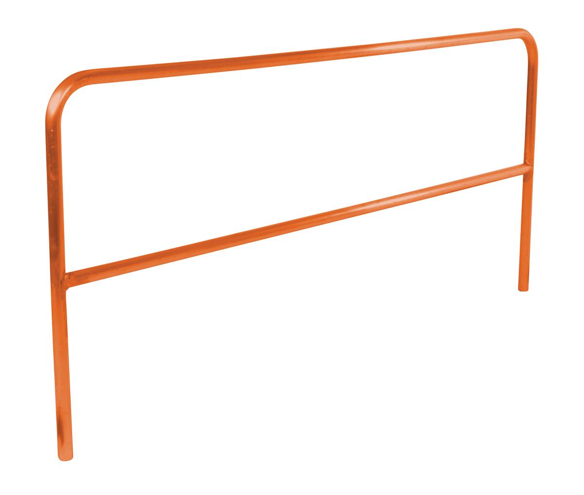 Vestil Steel Safety Railing - 10 Ft. Length - Orange
