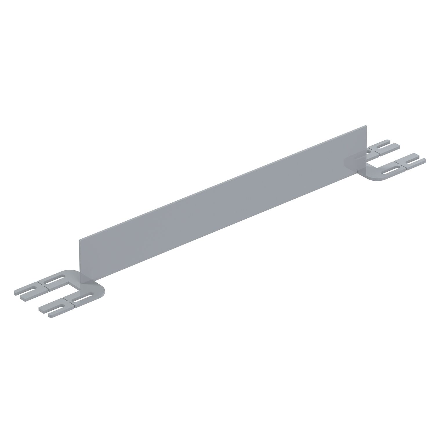 Vestil Steel Toe Board For Pipe Safety Railing - 3 Ft. Length - Silver