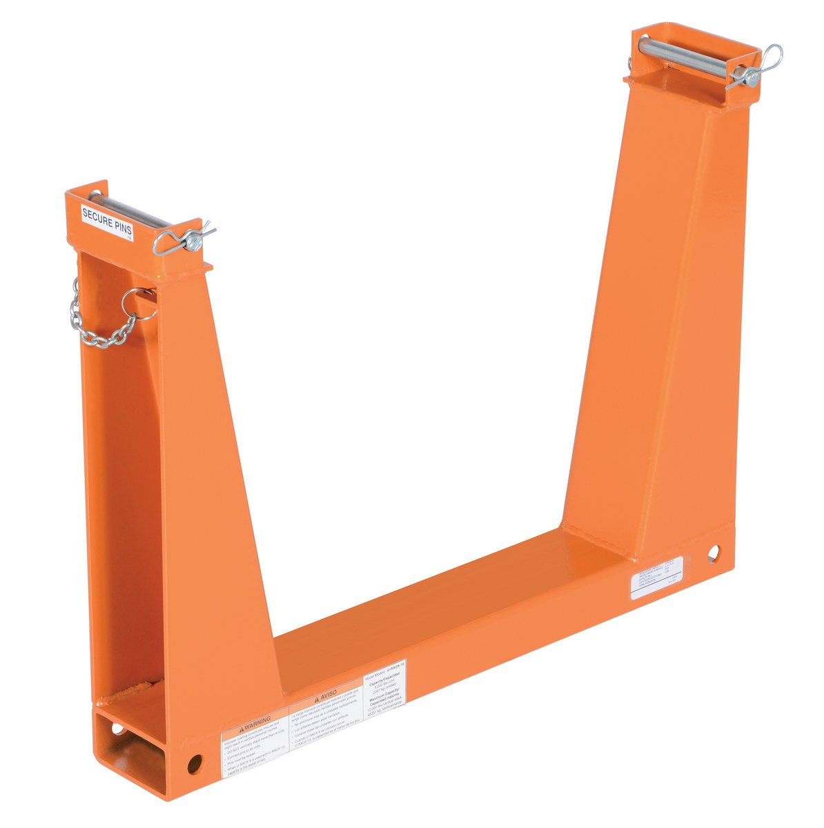 Vestil Portable Steel Storage U-Rack - 10,000 lb Per Set - Orange