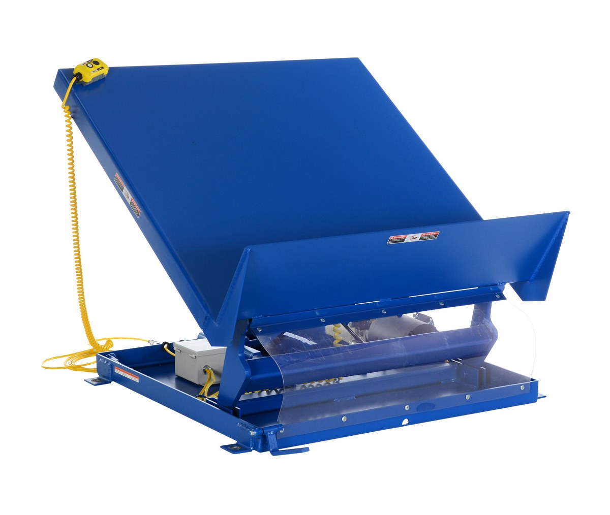 Vestil Steel Lift Table - 54 In. x 48 In. AC Powered 230 Volt 1 Phase 2,000 lb - Blue
